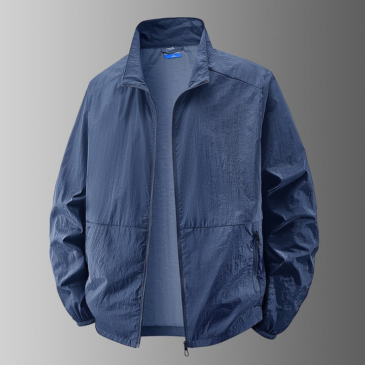 Men's ultralight windproof transitional jacket with stand-up collar and compact pack function Mune Fashion