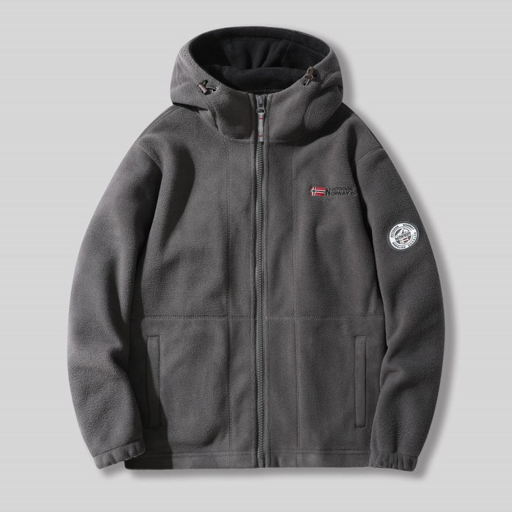 Men's fleece jacket with detachable hood Mune Fashion