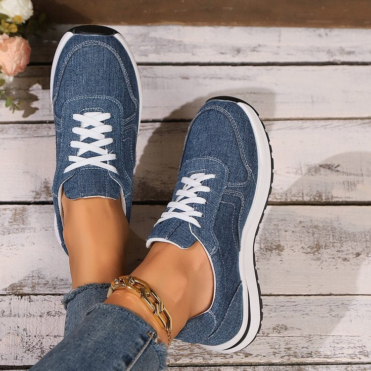 Women's sporty-elegant textile sneakers with cushioning EVA sole and padded insole Mune Fashion
