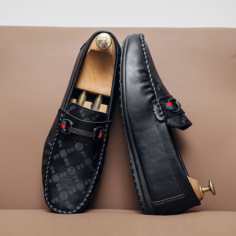Men's Elegant Moccasins with Decorative Detail