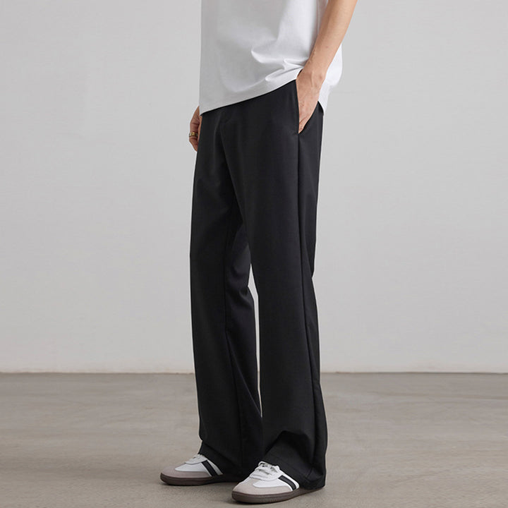 Men's straight-cut chino pants with a high waist and slight flare Mune Fashion