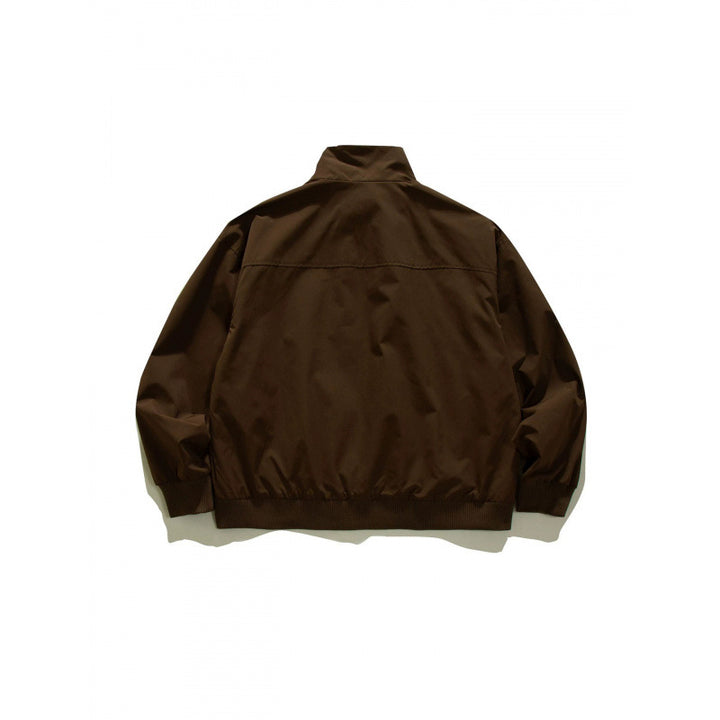 Men's Lightweight Boxy Training Jacket with Stand-Up Collar, Raglan Sleeves and Ribbed Hem Mune Fashion