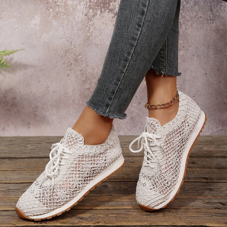 Women's knitted slip-on platform sneakers with breathable upper material and padded comfort insole Mune Fashion