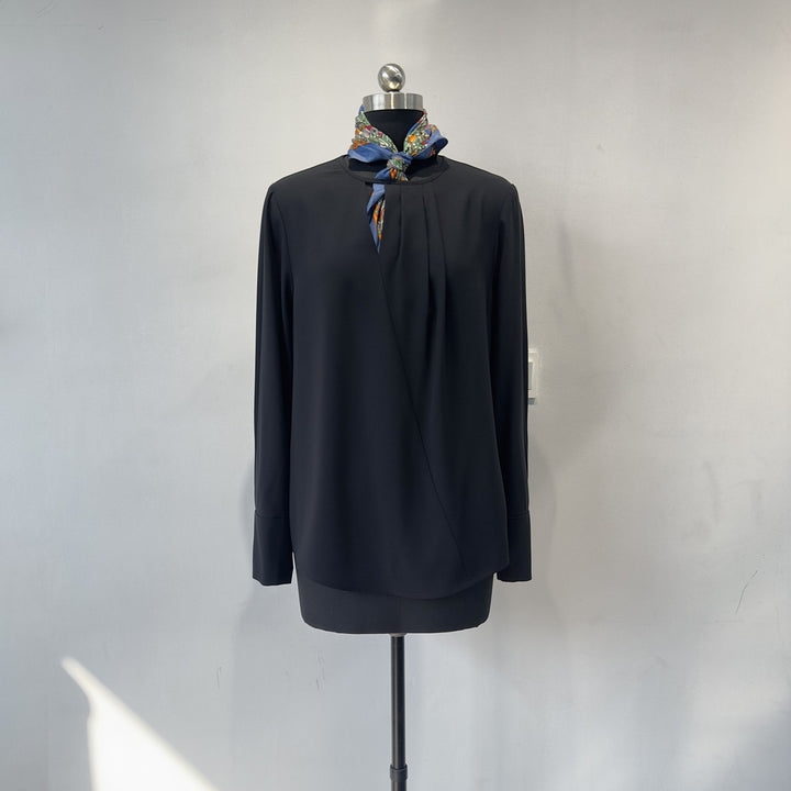 Women's Elegant Pleated Blouse Mune Fashion