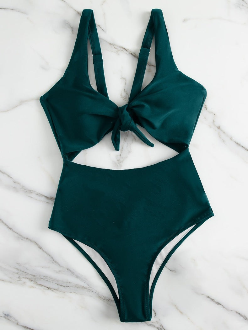 Women's Triangle Bikini Set with Adjustable Knot Design Mune Fashion