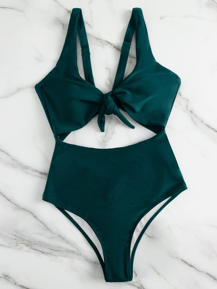 Women's Triangle Bikini Set with Adjustable Knot Design Mune Fashion