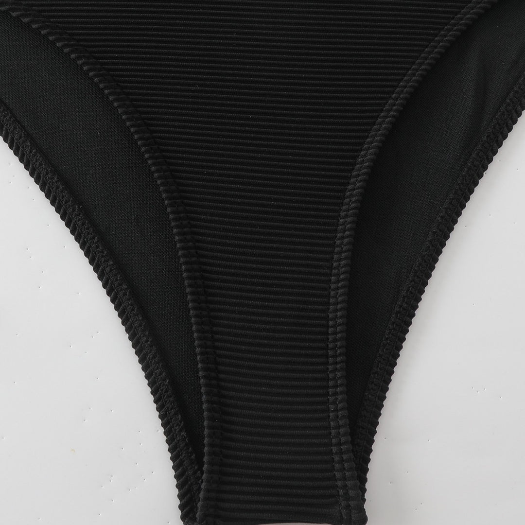 Women's High-Quality V-Neck Swimsuit with Zipper Mune Fashion