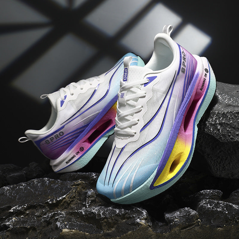 Unisex Performance Running Sneakers with Twist Closure, Shaped Hollow Chamber Midsole and Breathable Knit Upper Material Mune Fashion