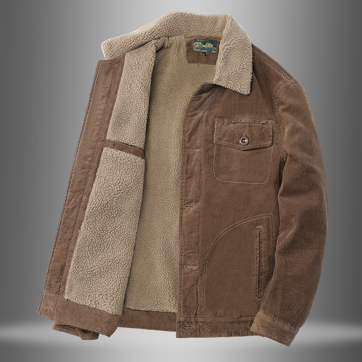 Men's Casual Cord Jacket with Teddy Lining Mune Fashion 1787797447