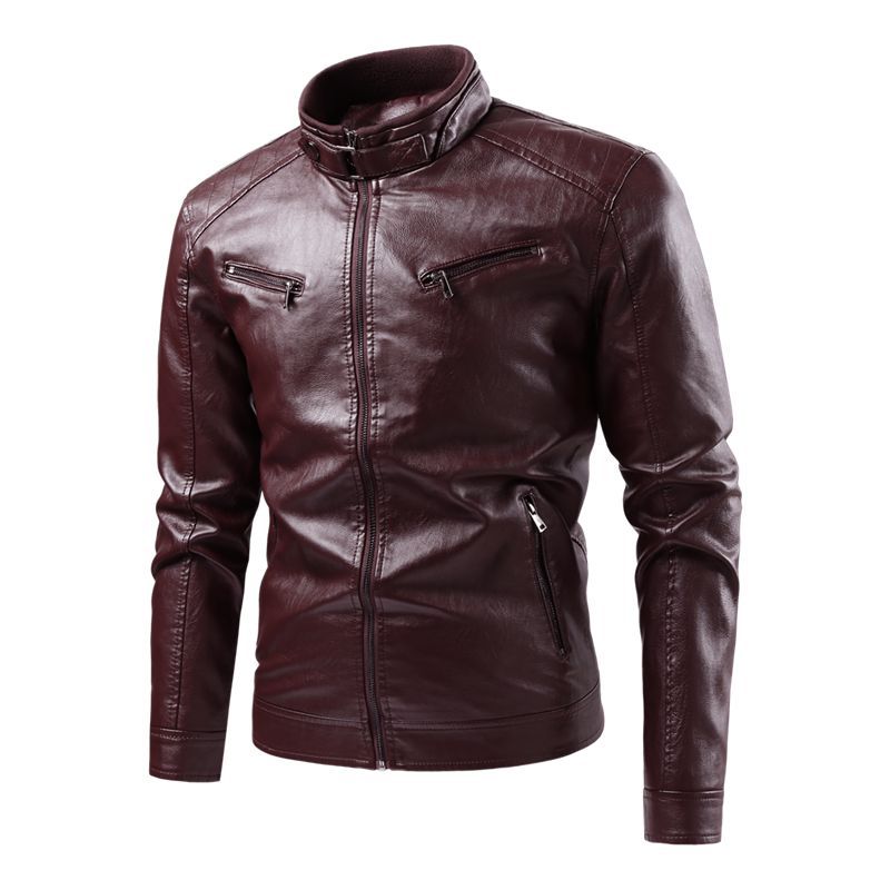 Men's Stylish Leather Jacket with Quilted Details Mune Fashion