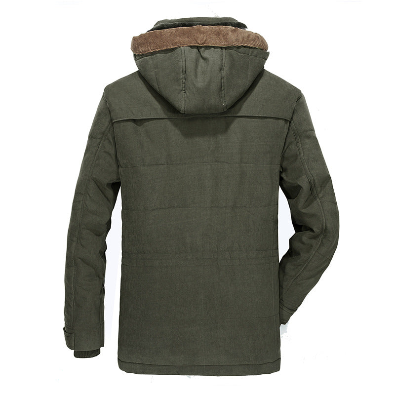 Men Padded Winter Parka with Hood and Teddy Lining Water-Repellent Versatile Pockets Mune Fashion
