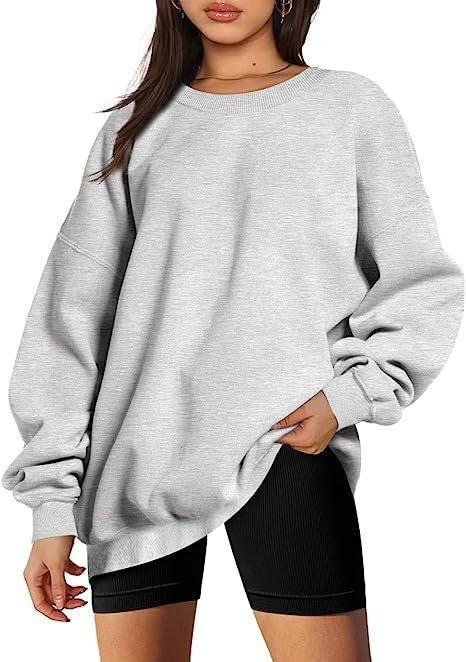 Women's extra long oversized sweatshirt with balloon sleeves, ribbed hem and brushed interior Mune Fashion