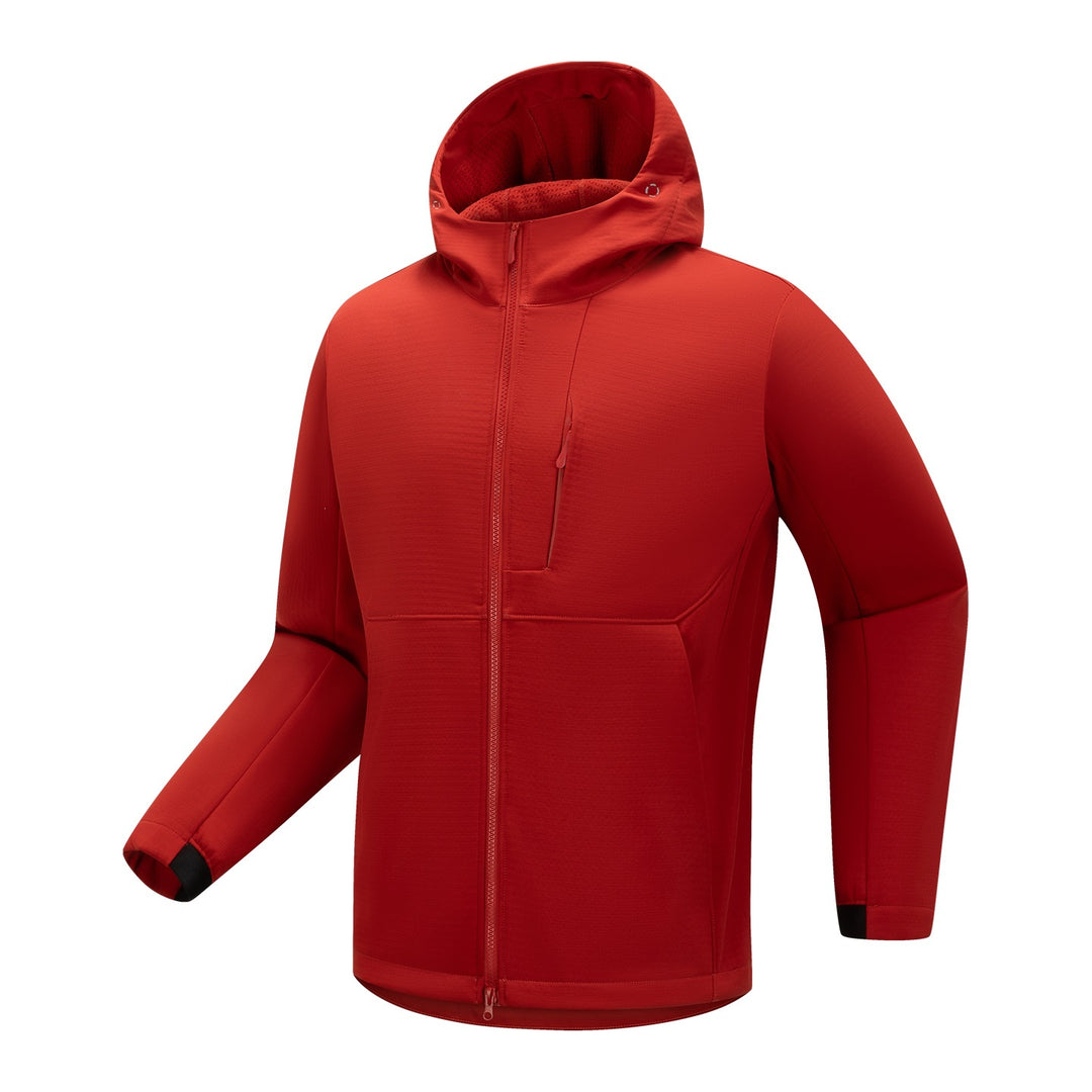 Men's softshell functional jacket with insulation, hood & two-way zipper Mune Fashion