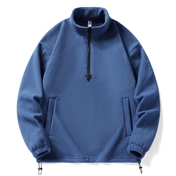 Men's Premium Fleece Pullover with Stand-up Collar