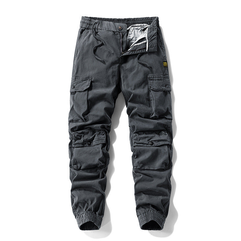 Men's Tech Cargo Jogger Pants with elastic drawstring waist, reinforced knee panels, and multifunctional pockets Mune Fashion