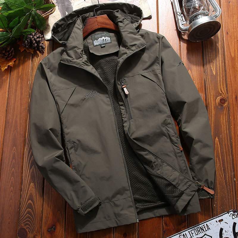 Men's Water-Repellent Softshell Jacket with Fleece Lining, Hood and Chest Pocket Mune Fashion