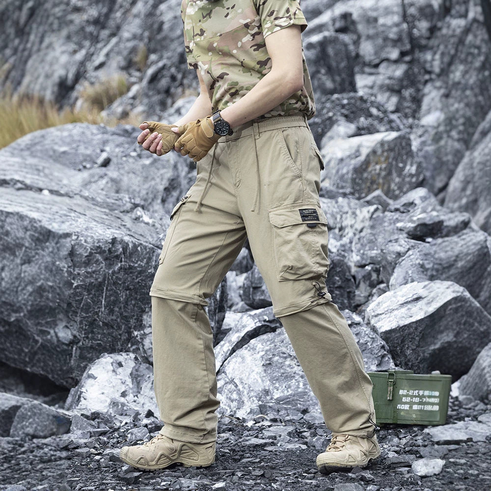 Herren Cargo-Trekkinghose mit elastischem Bund, Kordelzug und multifunktionalen Beintaschen Mune Fashion