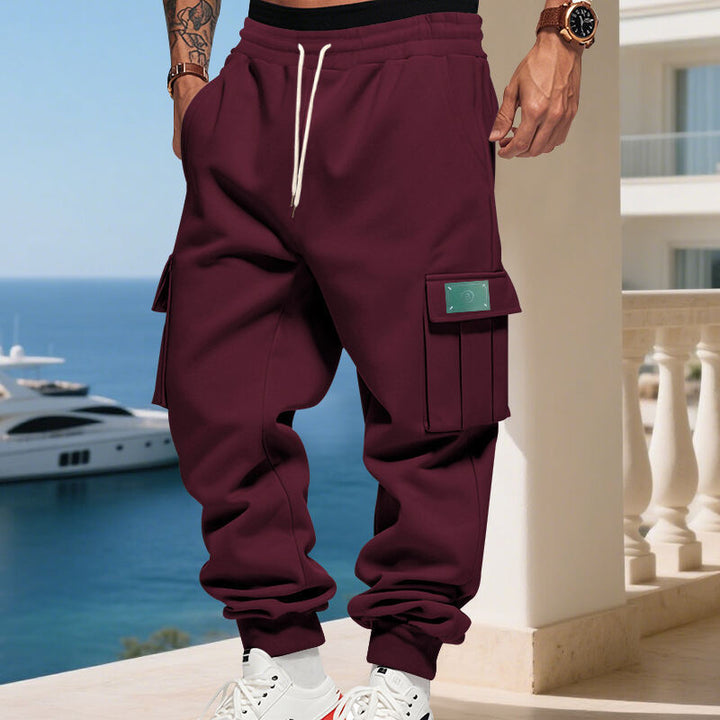 Men's cargo jogger pants with elastic waistband and side utility pockets Mune Fashion