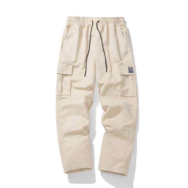 Men's nano technical cargo pants with elastic waistband, drawstring, straight leg, and large flap pockets Mune Fashion