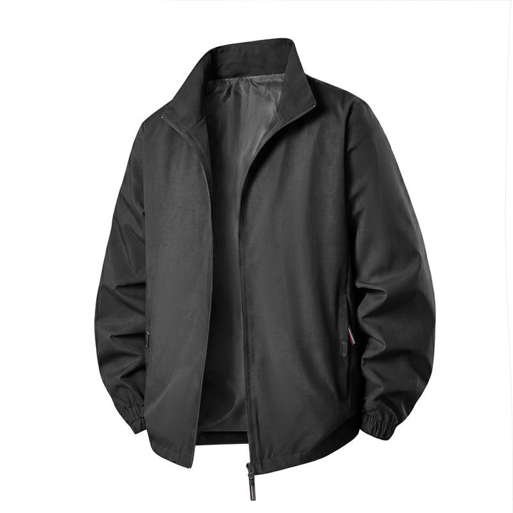 Men's Lightweight Transitional Jacket with High Stand-Up Collar Mune Fashion