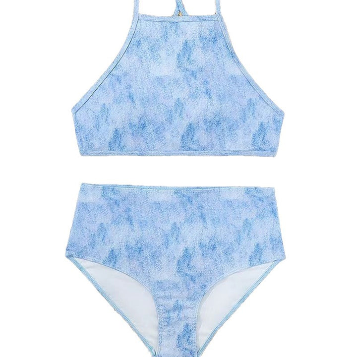 Women's High Neck Bikini with Creative Animal Print Pattern Mune Fashion