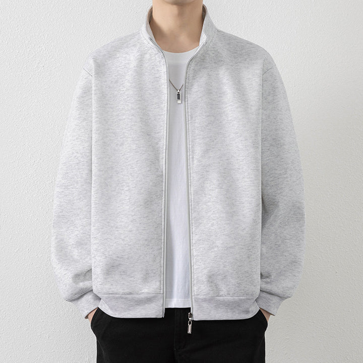 Men's Minimalist Zip Blouson Jacket made of technical stretch material with stand-up collar Mune Fashion
