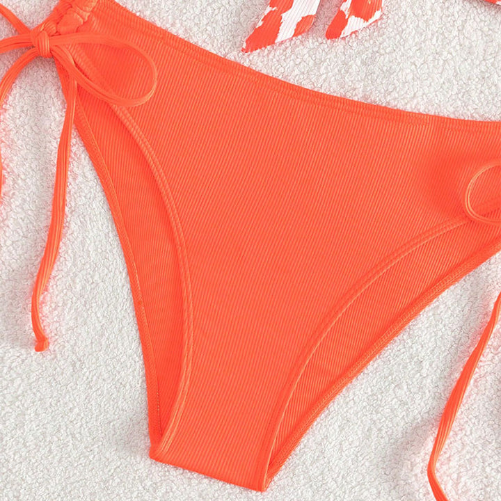 Women's triangle bikini with stylish animal motif and adjustable straps Mune Fashion