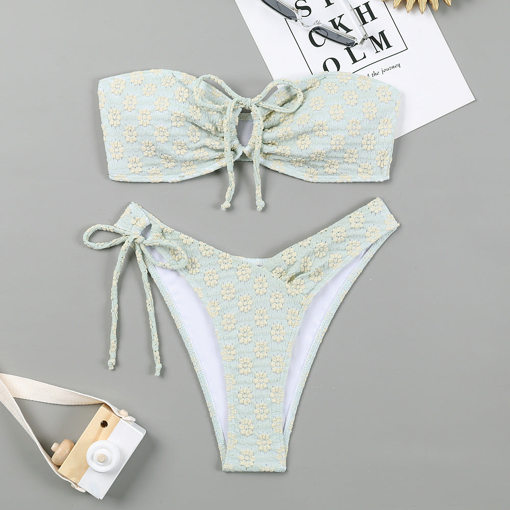 Women's bandeau bikini set with adjustable ties Mune Fashion