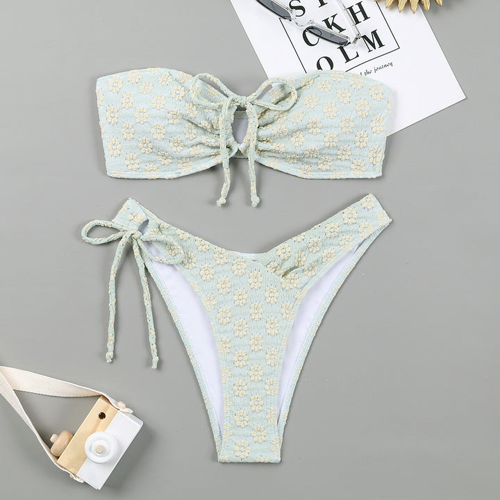 Women's bandeau bikini set with adjustable ties Mune Fashion