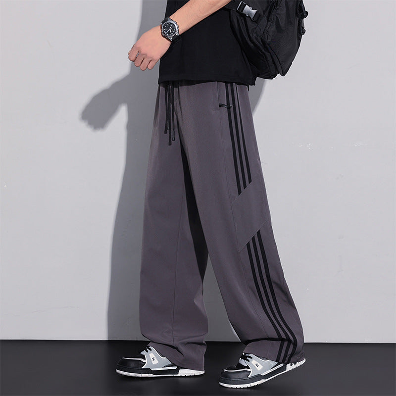 Men's sporty leisure pants with side stripes Mune Fashion
