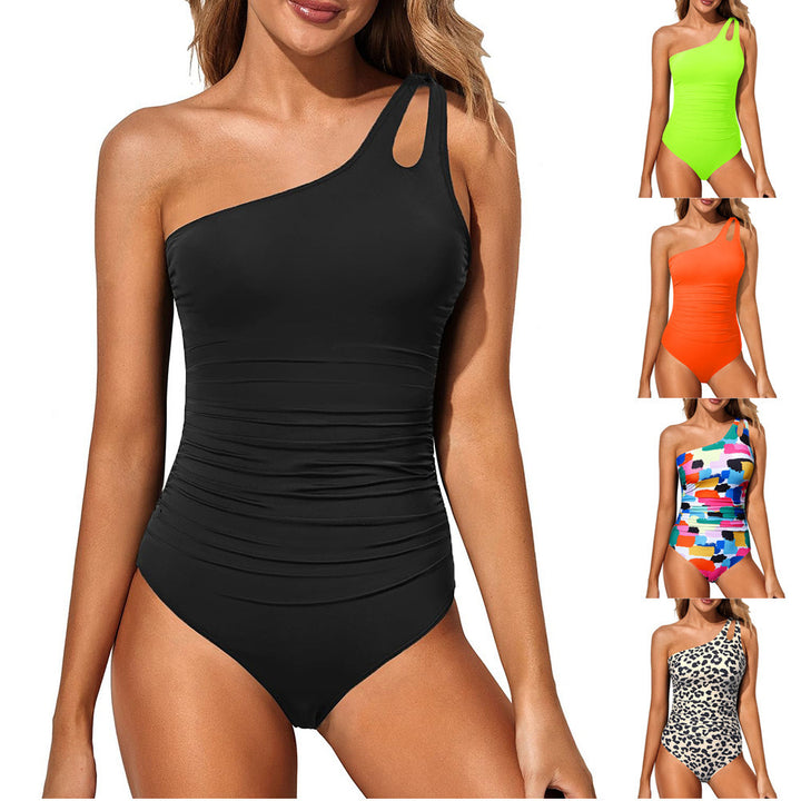 Women One-sided Swimsuit with Exciting Leopard Pattern Mune Fashion
