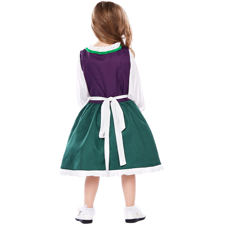 Women's three-piece traditional dress Dirndl costume set with lacing, fitted skirt, and removable Carmen blouse Mune Fashion