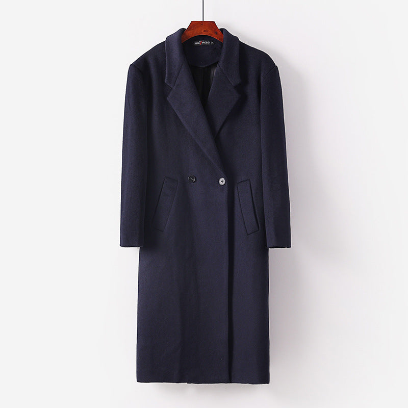 Men's Maxi-Length Wool Blend Overcoat Mune Fashion