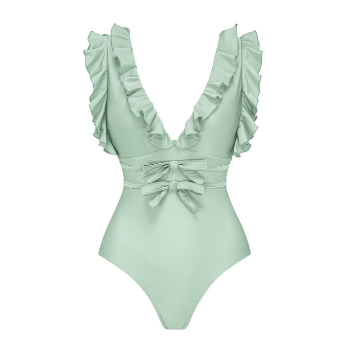 Women's swimsuit with voluminous ruffles and elegant maxi skirt Mune Fashion