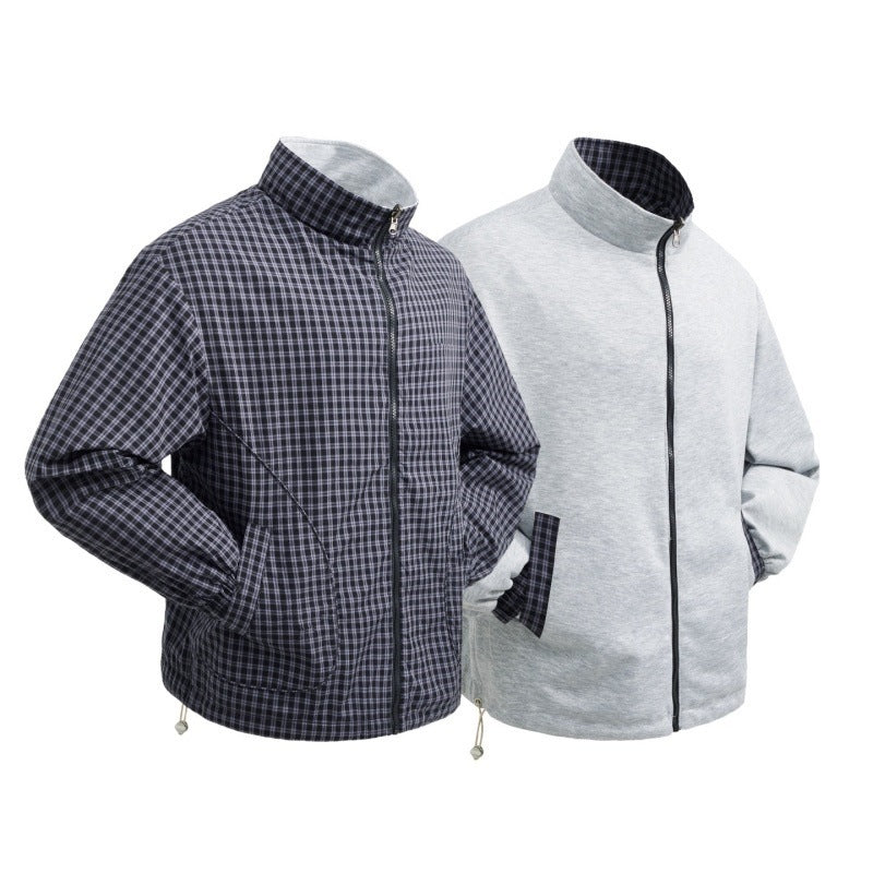 Men's Stylish Transitional Jacket in Check Pattern Mune Fashion