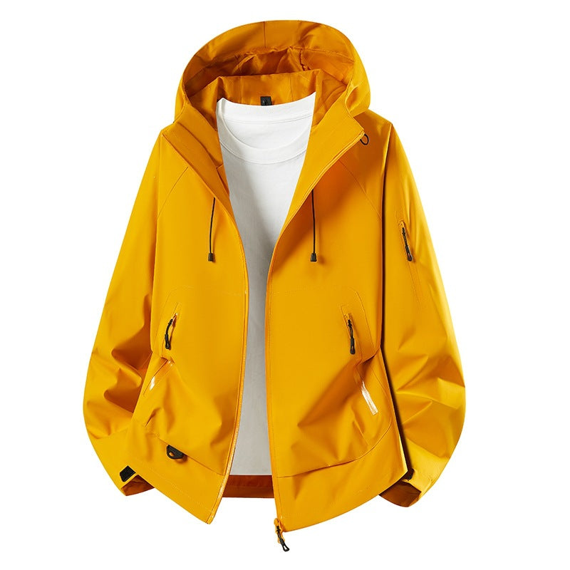Men's Minimalist Softshell Anorak with Adjustable Hood & Welded Zip Pockets Mune Fashion