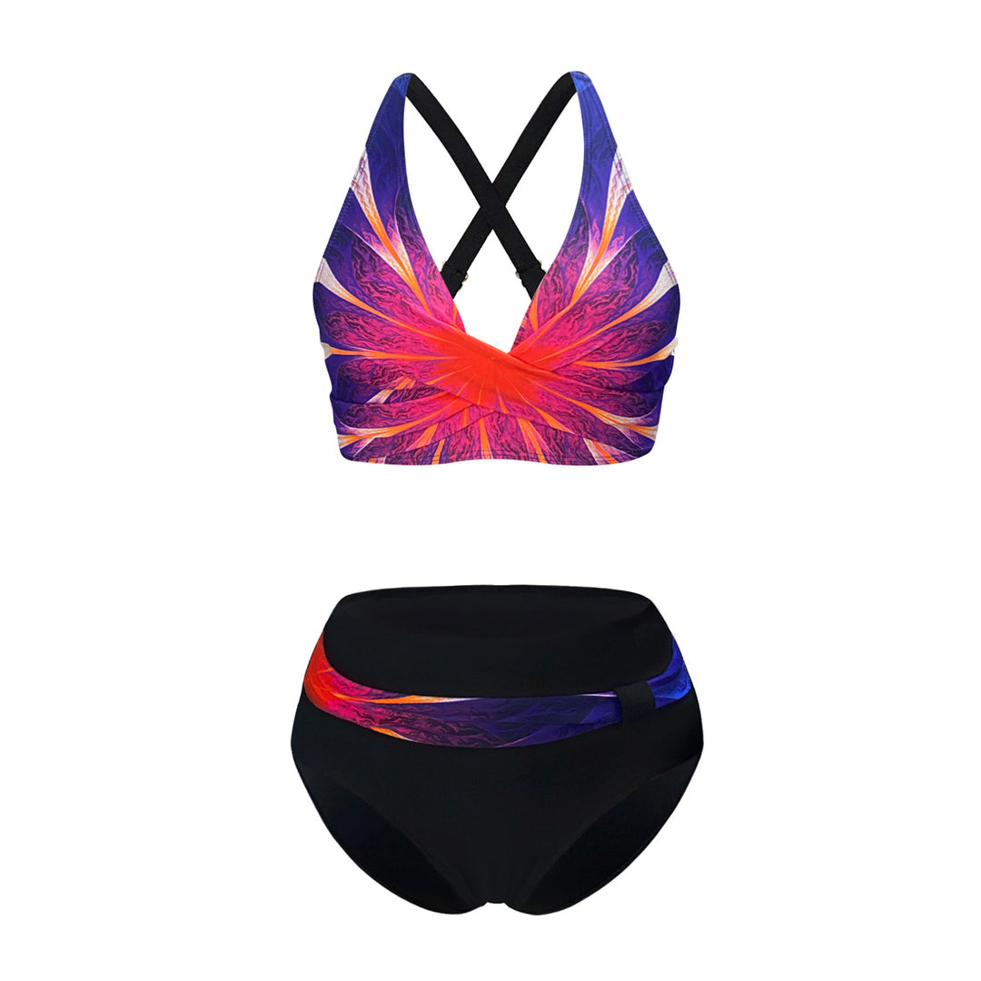 Women's sporty bikini set with trendy cut and modern graphic design Mune Fashion