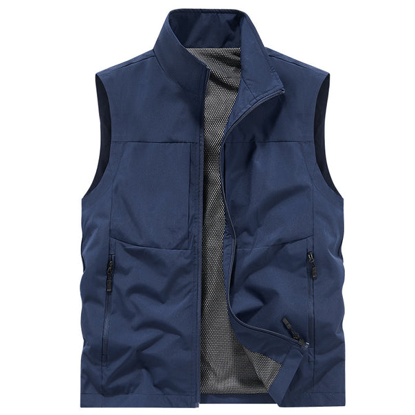 Men's Ultralight Utility Outdoor Vest made of Ripstop with Mesh Lining and Concealed Zipper Pockets Mune Fashion