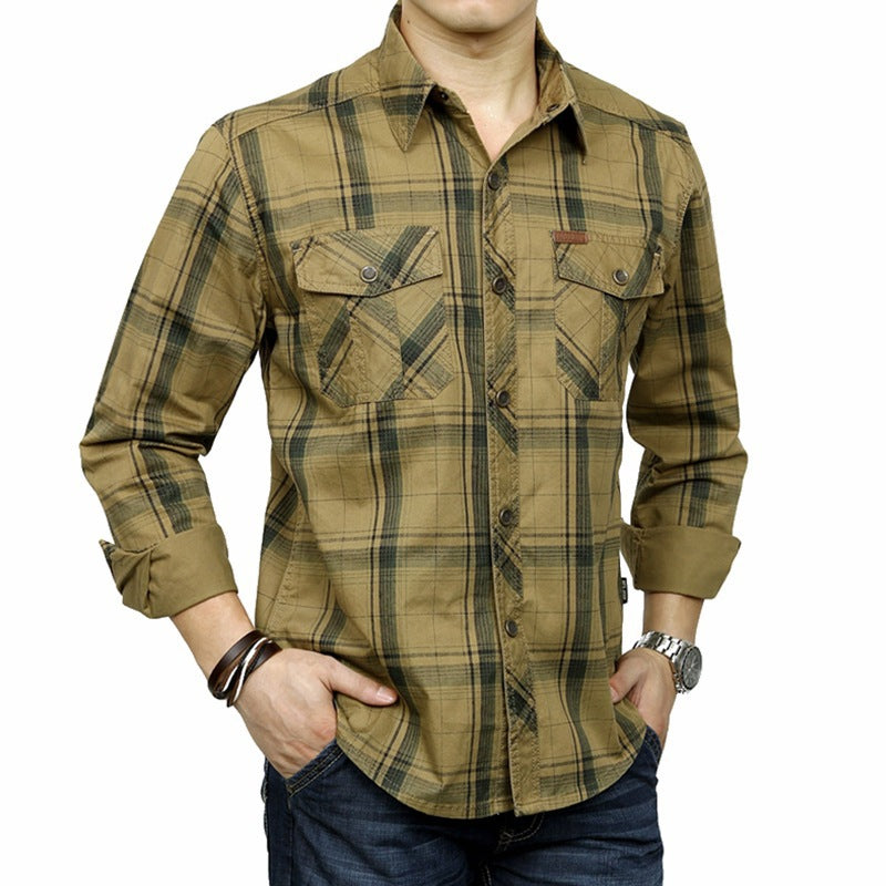 Men's Checkered Long Sleeve Shirts Mune Fashion