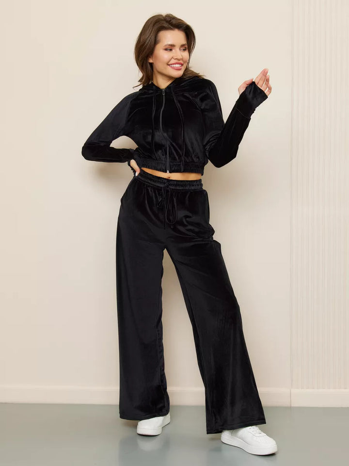 Ladies Sporty Fleece Lounge Set Mune Fashion