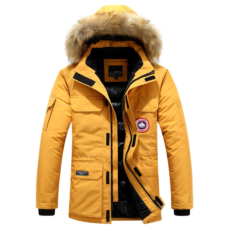 Men's Thermal Insulating Winter Parka with Faux Fur Hood and Functional Lining Mune Fashion