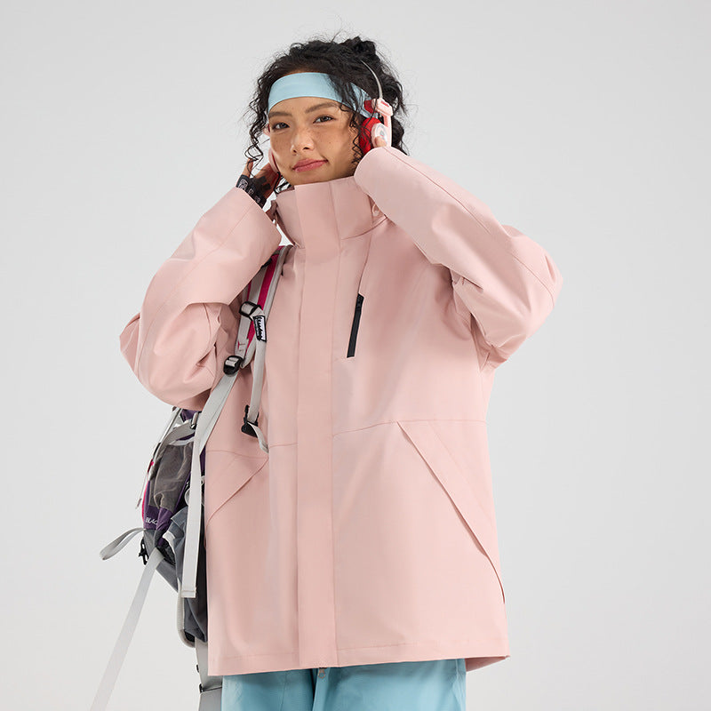 Women's Lightweight Waterproof Parka Hoodie Jacket with Sealed Seams and Drawstring Mune Fashion