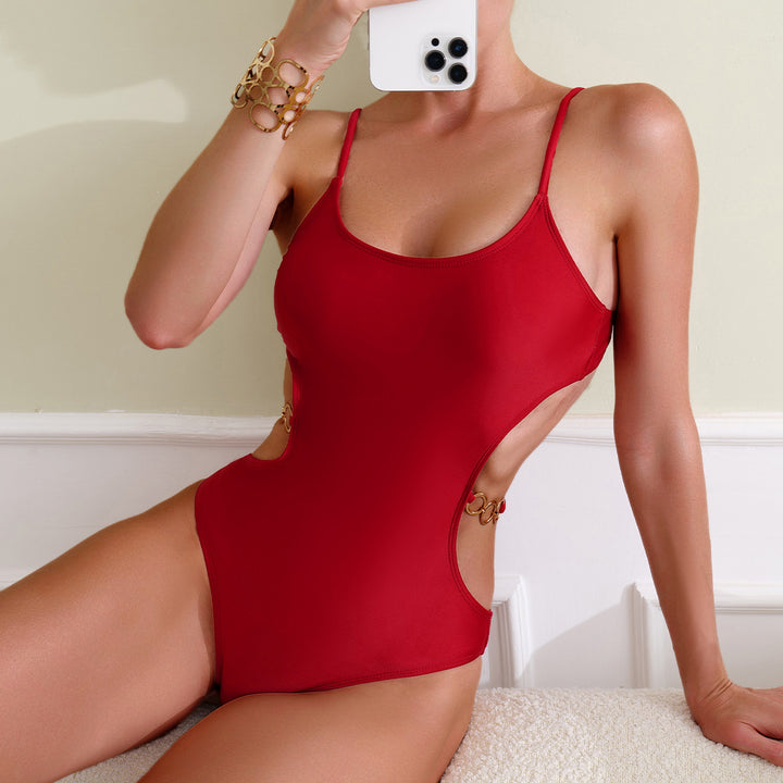 Women's One-Piece Swimsuit with Elegant Cut-Out Design Mune Fashion