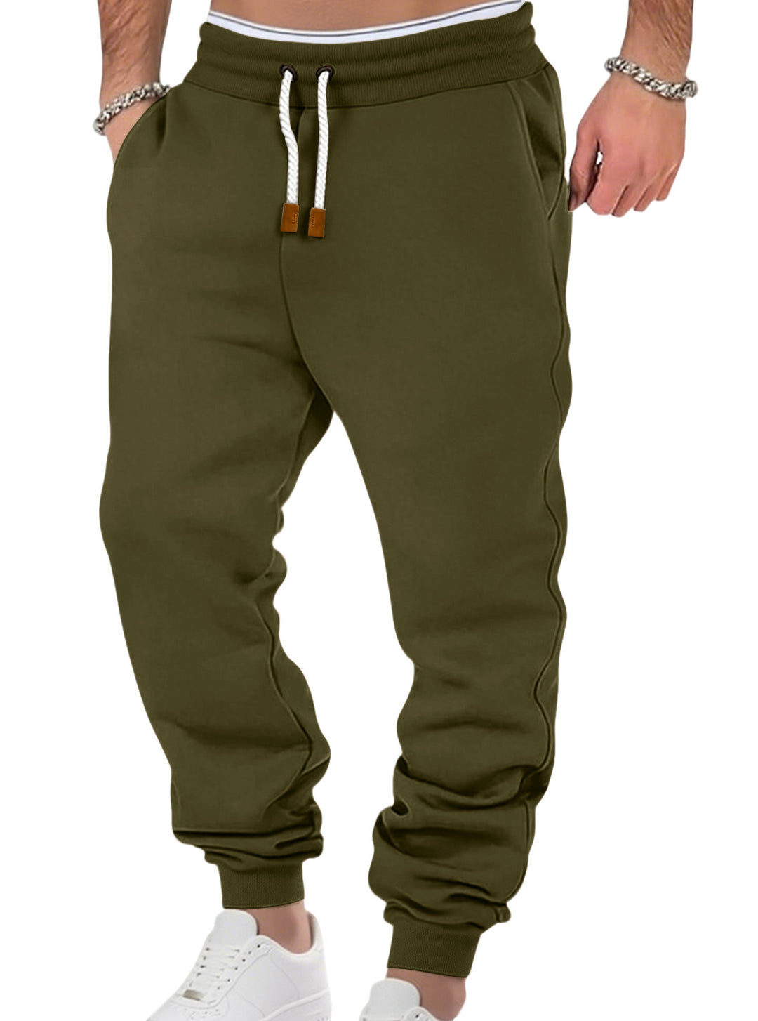 Men's comfortable jogging pants made of high-quality cotton blend with elastic waistband, drawstring, and cuffs Mune Fashion