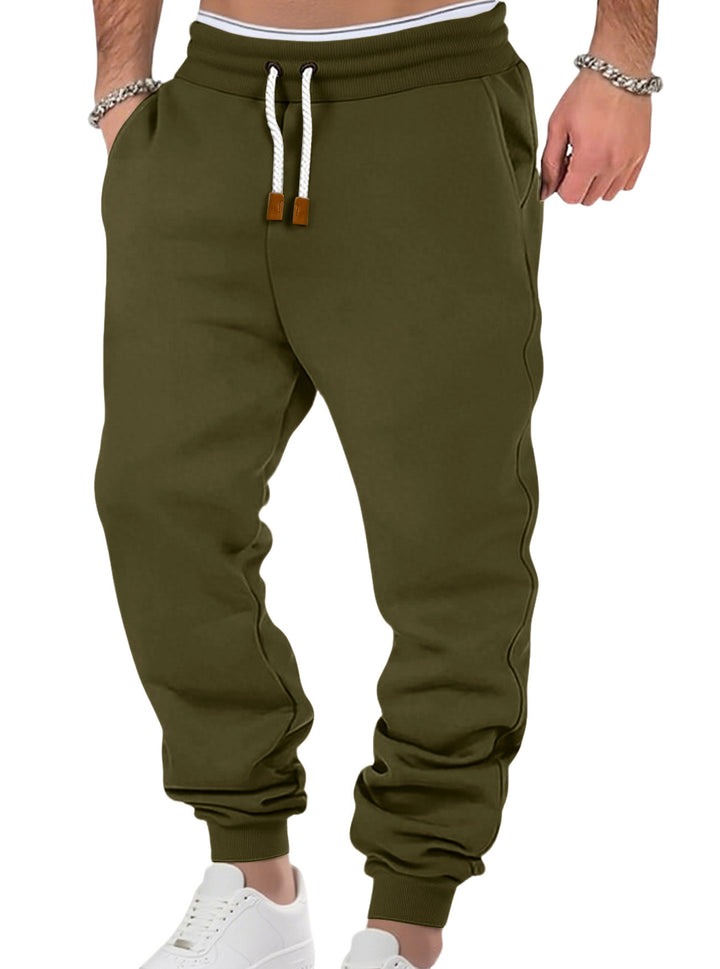 Men's comfortable jogging pants made of high-quality cotton blend with elastic waistband, drawstring, and cuffs Mune Fashion