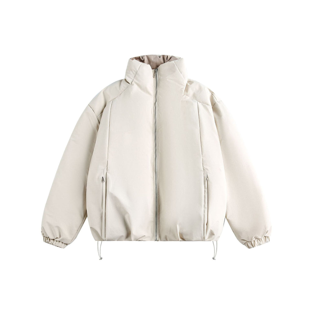 Men's short parka with high stand-up collar, padded thermal insulation and drawstring Mune Fashion