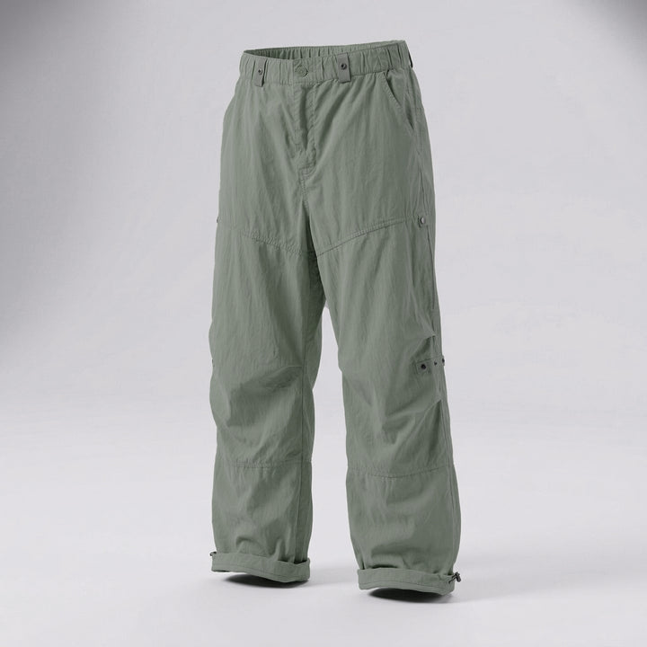 Men's Lightweight Travel Cargo Pants with Elastic Waistband and Adjustable Leg Hem Mune Fashion