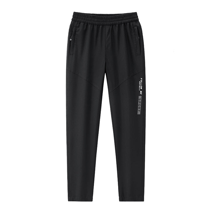 Men's Sportive Tapered Jogging Pants with Elastic Waistband, Zipper Pockets and Breathable Functional Material Mune Fashion