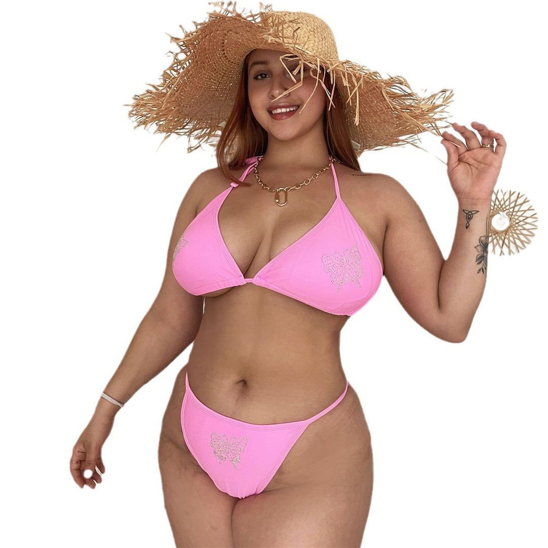 Women's triangle bikini with delicate butterfly design and sparkling details Mune Fashion