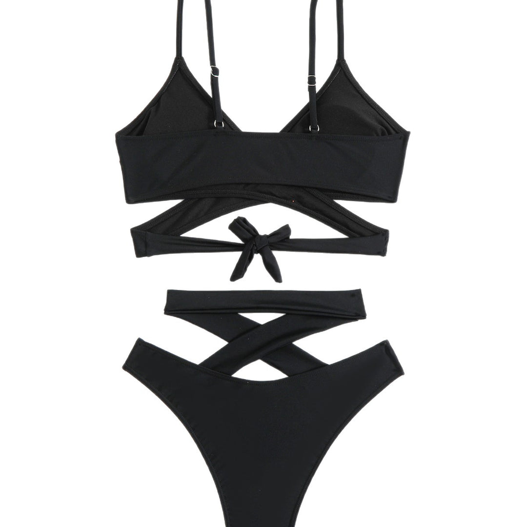 Ladies Fashionable Wrap Bikini with Sophisticated Cut-Outs Mune Fashion